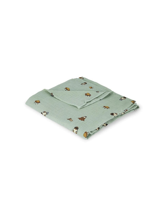 Nuuroo Space Nuuroo Σελτεδάκι από Μουσελίνα Πράσινο 120x120εκ.