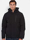 Funky Buddha Herren Winter Jacke Bomber Schwarz