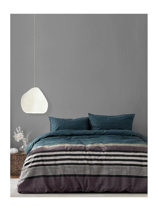 Kocoon Komo Σετ Σεντόνια Υπέρδιπλα 240x270εκ. Blue (4τμχ)