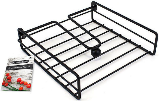 Confortime Metallic Napkin Holder Black 19x19x5cm S2209037 Confortime Metallic Napkin Holder Black 19x19x5cm S2209037