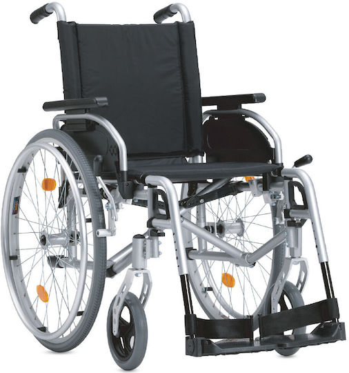 Bischoff & Bischoff Pyro Start Plus Αναπηρικό Αμαξίδιο 24" Πτυσσόμενο 49cm 13-228-121 Ασημί
