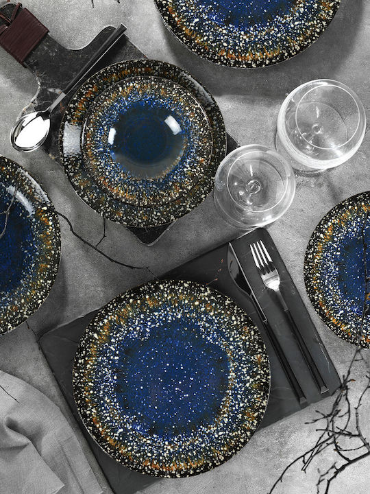Saray Home Terra Σερβίτσιο Πιάτων από Πορσελάνη Μπλε 24τμχ