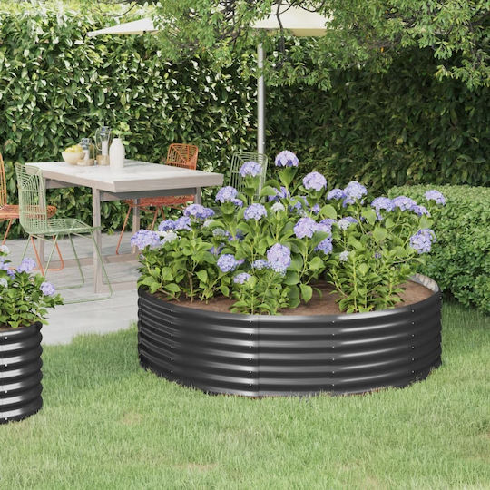 vidaXL Blumenkasten Metallisch Charcoal 140x140x36cm.