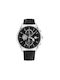 Tommy Hilfiger Weston Watch Chronograph Battery with Black Leather Strap