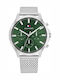 Tommy Hilfiger Ryder Men's Watch 44mm Battery Chronograph With Silver Steel Bracelet