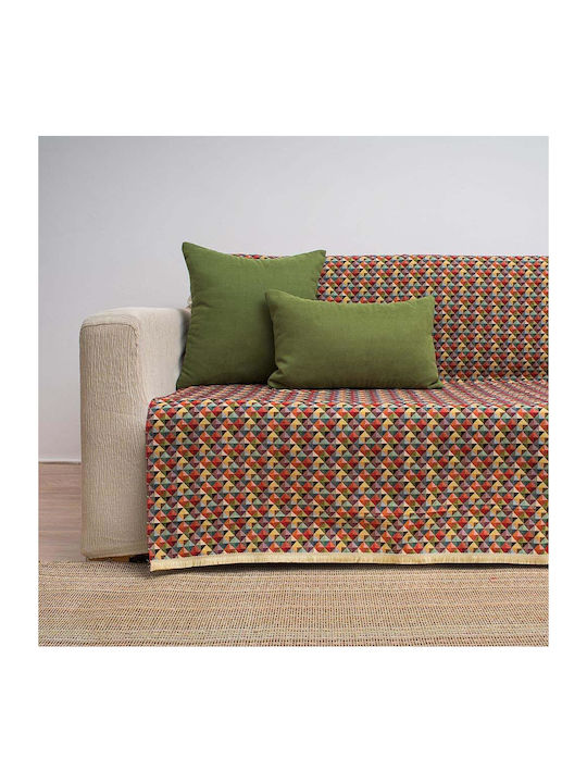 Cotone Holland Ριχτάρι Τριθέσιου Καναπέ Στόφα 185x280εκ. Πολύχρωμο 21280
