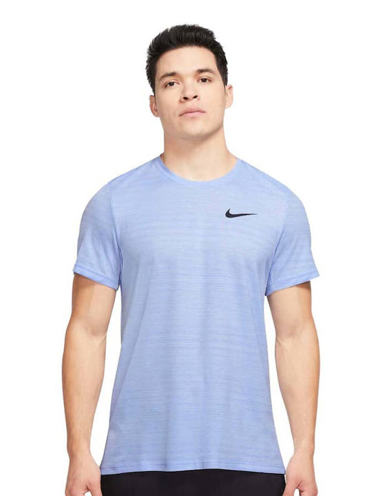 Nike Superset Αθλητικό Ανδρικό T-shirt Dri-Fit Γαλάζιο Μονόχρωμο
