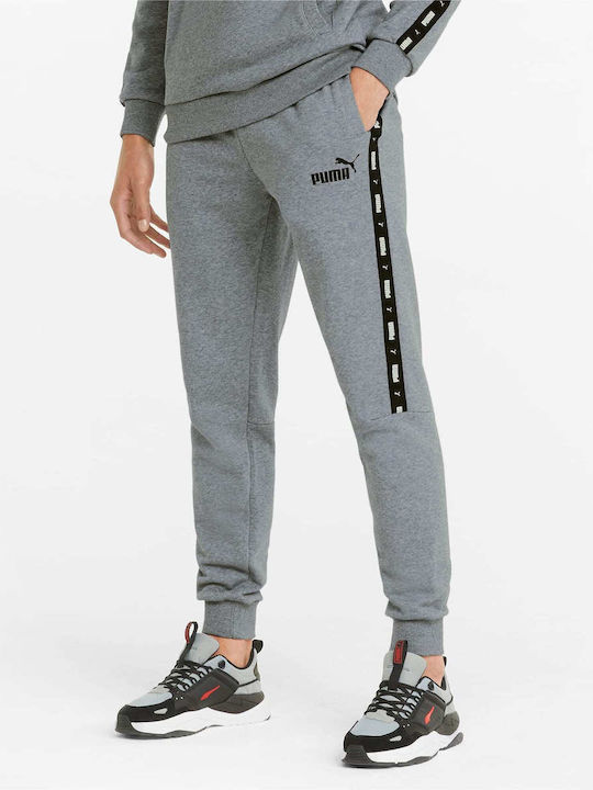 PUMA Ess+ Tape Sweatpants with Elastic Gray