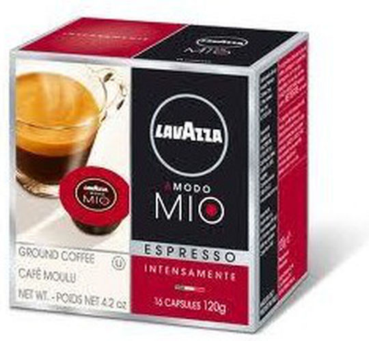 Lavazza Капсули Еспресо Intenso Съвместими с машина LavAzza A Modo Mio 16капси