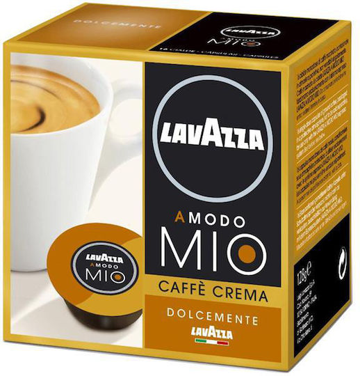 Lavazza Kapseln Espresso Lungo Dolce Kompatibel mit Maschine LavAzza A Modo Mio 16Mützen