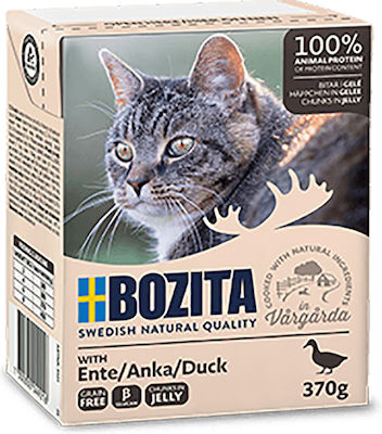 Bozita Tetrapack Wet Food for Adult Cat in Pouch with Duck Without Cereals 370gr