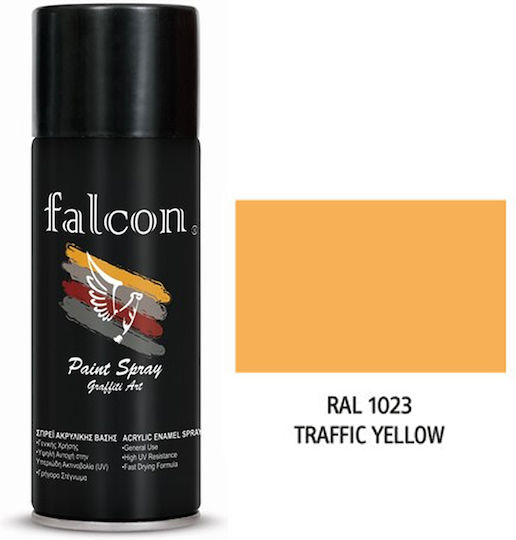 Falcon Σπρέι Βαφής Ακρυλικό με Μεταλλικό Εφέ Κίτρινο RAL 1023 400ml