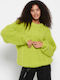 Funky Buddha Damen Langarm Pullover Green Glow