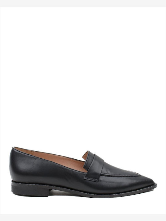 Women's Leather Loafers ZAKRO COLLECTION S122-FW22-23 BLACK BLACK BLACK