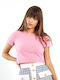 Women's Short Sleeve Sweater Glamorous - 219A PINK 023000050900433