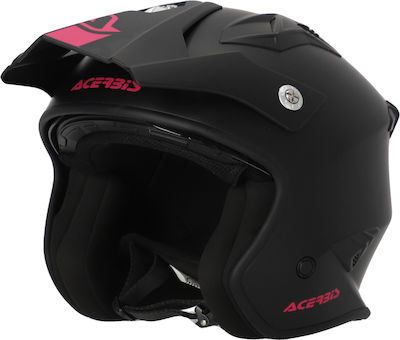 Acerbis Jet Aria Jet Helmet with Sun Visor 1050gr Black/Pink 25055-723