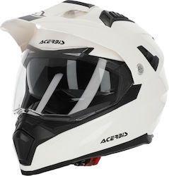 Acerbis Flip FS-606 On-Off Helmet with Sun Visor ECE 22.06 White 25107.030