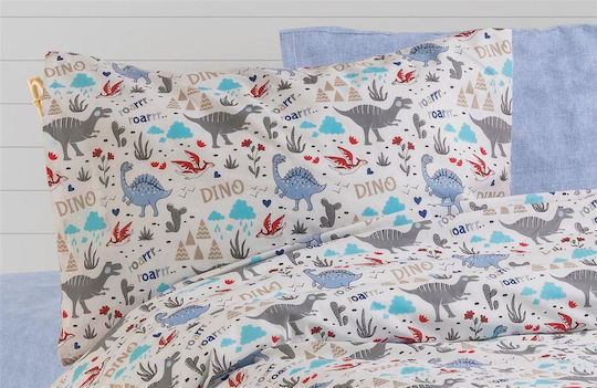 Dimcol Dino Față de pernă pentru copii 50x70cm Colorată