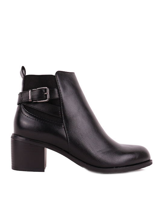 Cecile Women's Chelsea Boots with Medium Heel Black