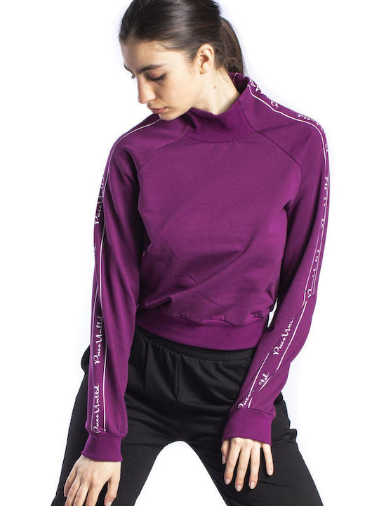 Paco & Co Women's Cropped Sweatshirt Purple
