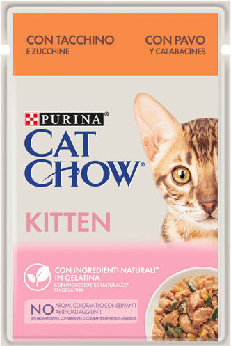 Cat Chow Υγρή Τροφή για Ανήλικες Γάτες σε Φακελάκι με Γαλοπούλα 85gr