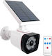 Solar Dummy Surveillance Bullet Camera with LED Lighting White