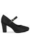 Piccadilly Black Heels with Strap