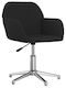 Rotativă Scaun Vizitator cu Brațe Negru 53.5x57x70cm 1buc