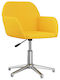 Swivel Visitor Chair with Arms Ανοιχτό Κίτρινο 53.5x57x70cm