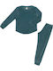 Minerva Kids' Pajamas Winter Cotton Petrol Smile