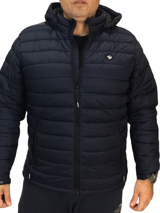 Χειμωνιάτικο Μπουφάν Puffer Navy Μπλε