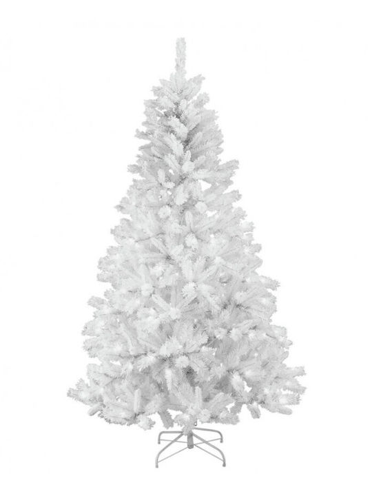 Χριστουγεννιάτικο Δέντρο Λευκό 210εκ με Μεταλλική Βάση