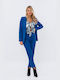 Freestyle Women's Blue Suit in Straight Line