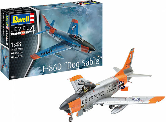 Revell Φιγούρα Μοντελισμού Αεροπλάνο F-86D Dog Sabre 103 Κομματιών σε Κλίμακα 1:48