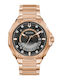 Bulova Precisionist Ανδρικό Ρολόι 45mm Μπαταρίας με Ροζ Χρυσό Μεταλλικό Μπρασελέ