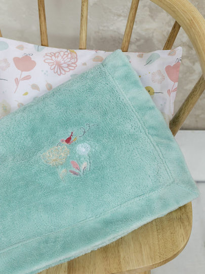 Nima Blanket Nursery Swaddling Blankets Chirp Chirp Turquoise 80x110cm
