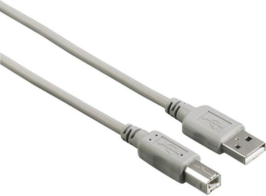 HAMA USB 2.0 Kabel USB-A-Stecker - USB-B-Stecker Gray 1.5m 00200900
