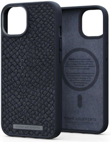 Njord Salmon Leather Back Cover Δερμάτινο 2mm Μαύρο (iPhone 14)