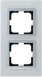 Eurolamp Schalterrahmen 2-fach in Silber Farbe ...