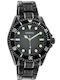Oozoo Herrenuhren 42mm Batterie mit Schwarz Rostfreien Stahl Armband