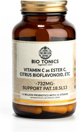 Bio Tonics Vitamin C As Ester C Vitamin for Immune System Boost, the Skin & Antioxidant Action 60 veg. caps