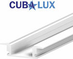 Cubalux Χωνευτό Προφίλ Αλουμινίου Ταινίας LED 200x2.4x0.8εκ.