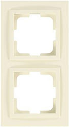 Eurolamp Schalterrahmen 2-fach in Beige Farbe 1...