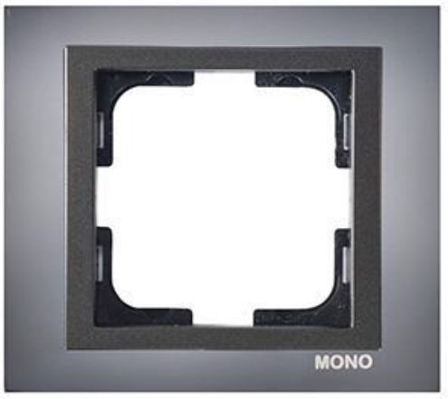 Eurolamp Switch Frame 1 Position in Gray Color 152-10810