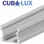Cubalux Εξωτερικό Προφίλ Αλουμινίου Ταινίας LED 200x1.7x1.7εκ.