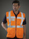 Yoko Safety Vest with Reflective Film Orange Fluo Orange/Royal