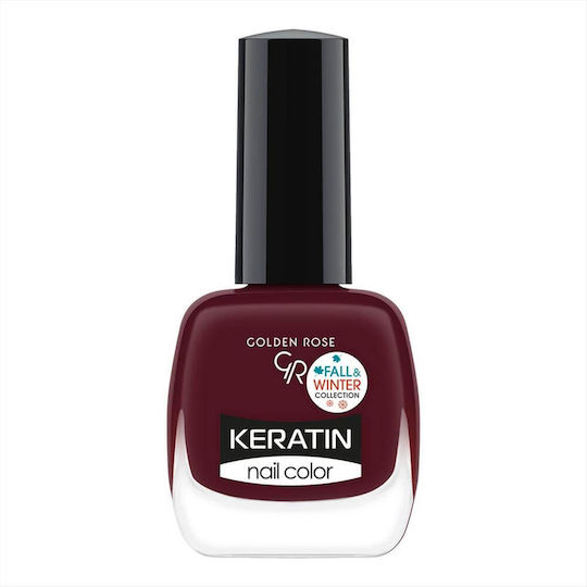 Golden Rose Keratin Glossy Βερνίκι Νυχιών Μπορντό 219 10.5ml