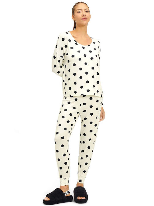 Ugg Australia De iarnă Set Pijamale pentru Femei Alb Birgit