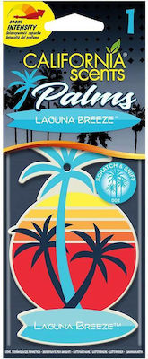 California Scents Car Air Freshener Tab Pendand Hang Out Palms Laguna Breeze