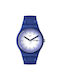 Swatch Herrenuhr 41mm Batterie mit Lila Kautschukarmband